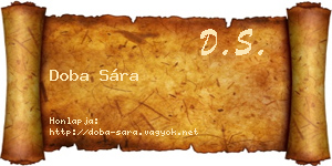 Doba Sára névjegykártya